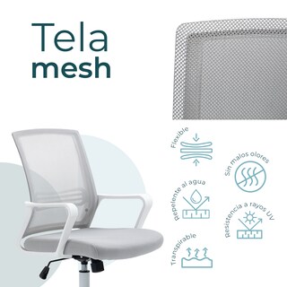 Foto 6 | Silla Mundo In Ejecutiva Vastra Respaldo Mesh Color Gris