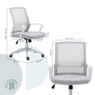 Foto 7 | Silla Mundo In Ejecutiva Vastra Respaldo Mesh Color Gris