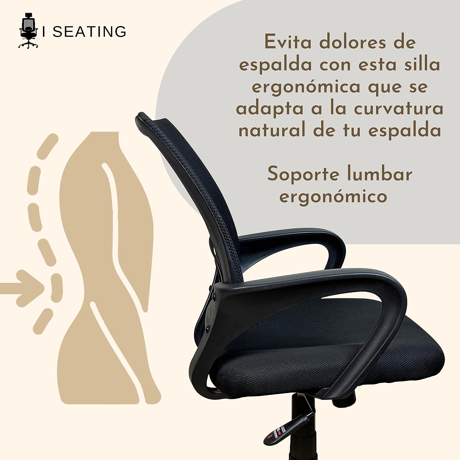 Foto 6 pulgar | Silla Reclinable I Seating color Negro