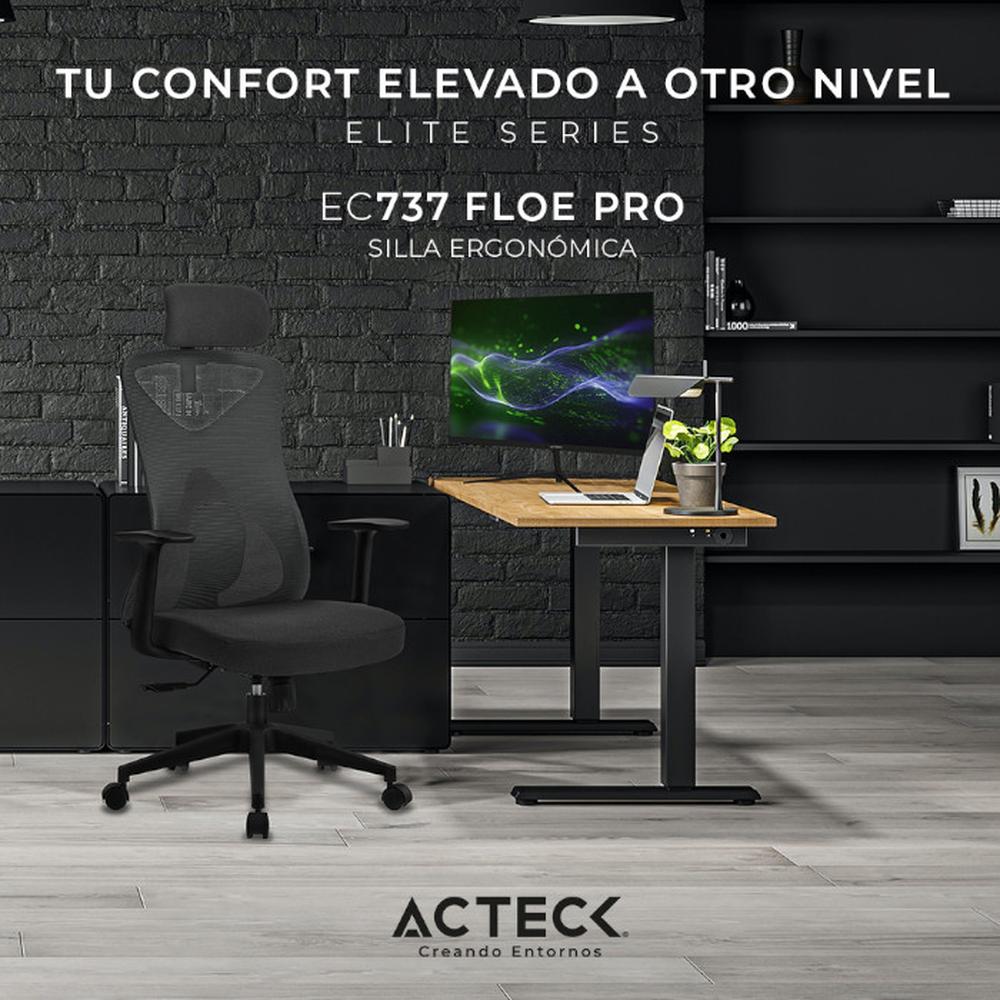 Foto 7 pulgar | Silla Acteck Ac937238 Ergonómica color Negro