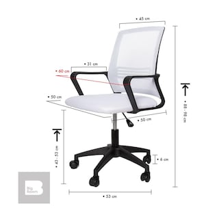 Foto 3 | Silla Giratoria de Escritorio Big Room KT-251 Blanco para Oficina
