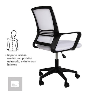 Foto 5 | Silla Giratoria de Escritorio Big Room KT-251 Blanco para Oficina