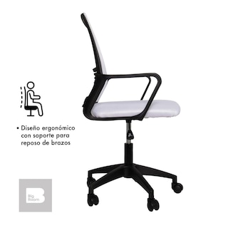 Foto 7 | Silla Giratoria de Escritorio Big Room KT-251 Blanco para Oficina