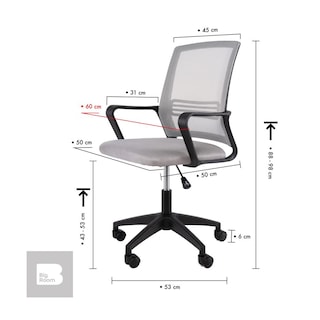 Foto 3 | Silla Giratoria de Escritorio Big Room KT-251 Gris para Oficina