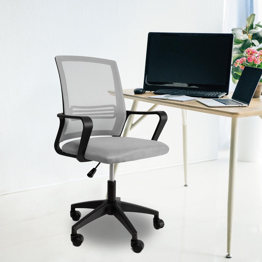 Foto 5 pulgar | Silla Giratoria de Escritorio Big Room KT-251 Gris para Oficina