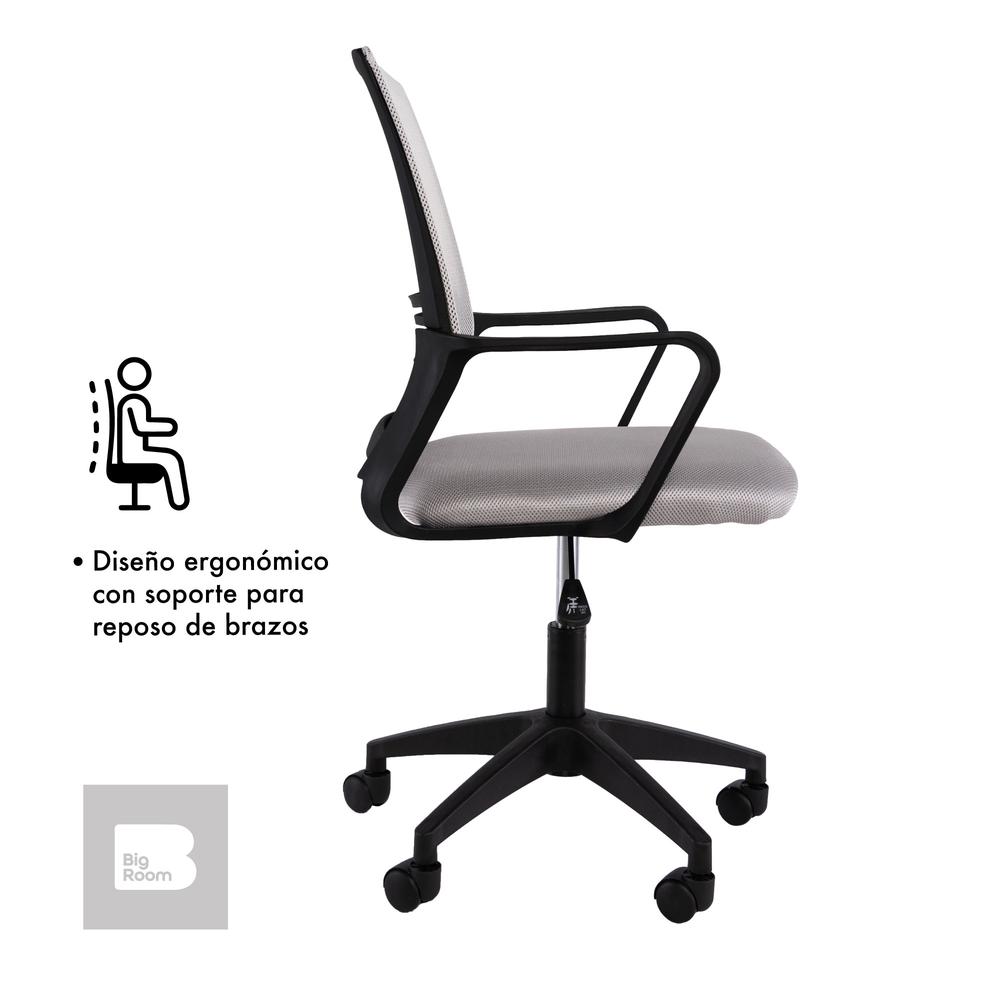 Foto 7 | Silla Giratoria de Escritorio Big Room KT-251 Gris para Oficina