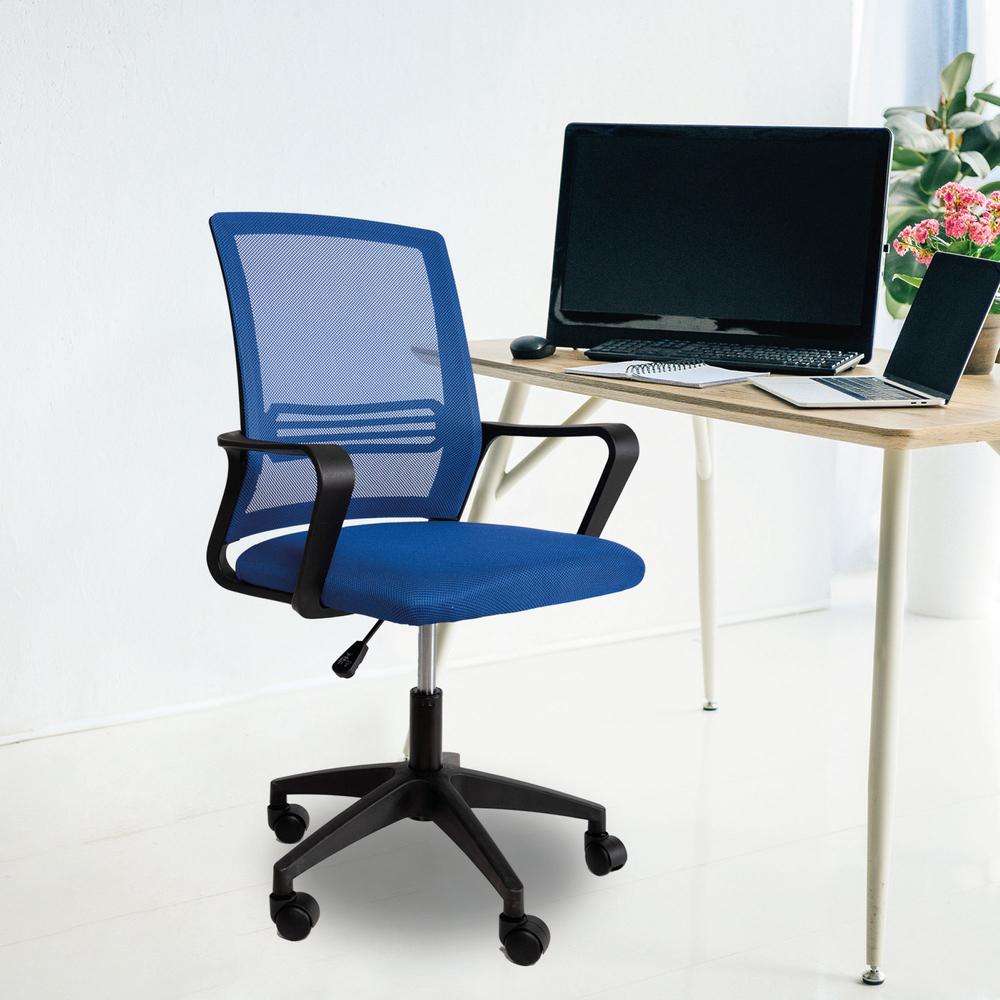 Foto 5 pulgar | Silla Giratoria de Escritorio Big Room KT-251 Azul para Oficina