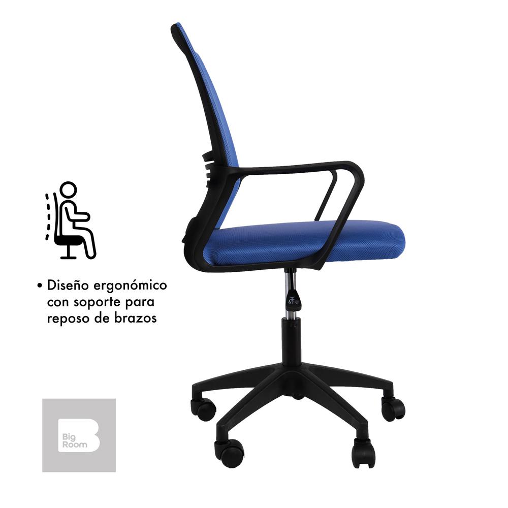 Foto 8 pulgar | Silla Giratoria de Escritorio Big Room KT-251 Azul para Oficina