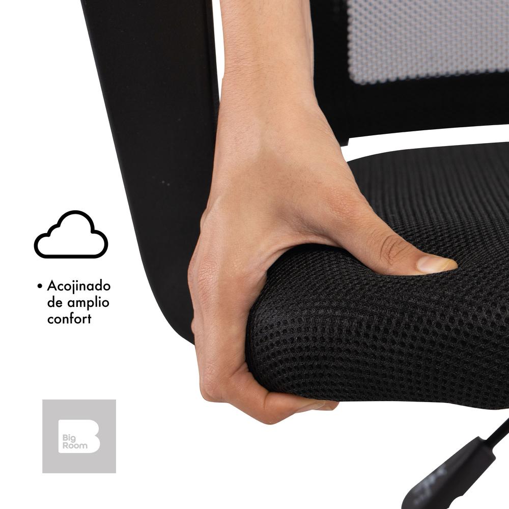 Foto 7 pulgar | Silla Giratoria de Escritorio Big Room KT-251 Negro para Oficina