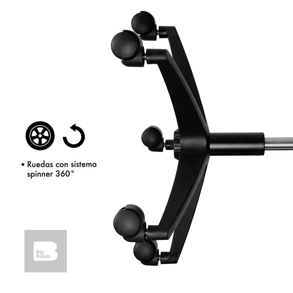 Foto 9 pulgar | Silla Giratoria de Escritorio Big Room KT-251 Negro para Oficina