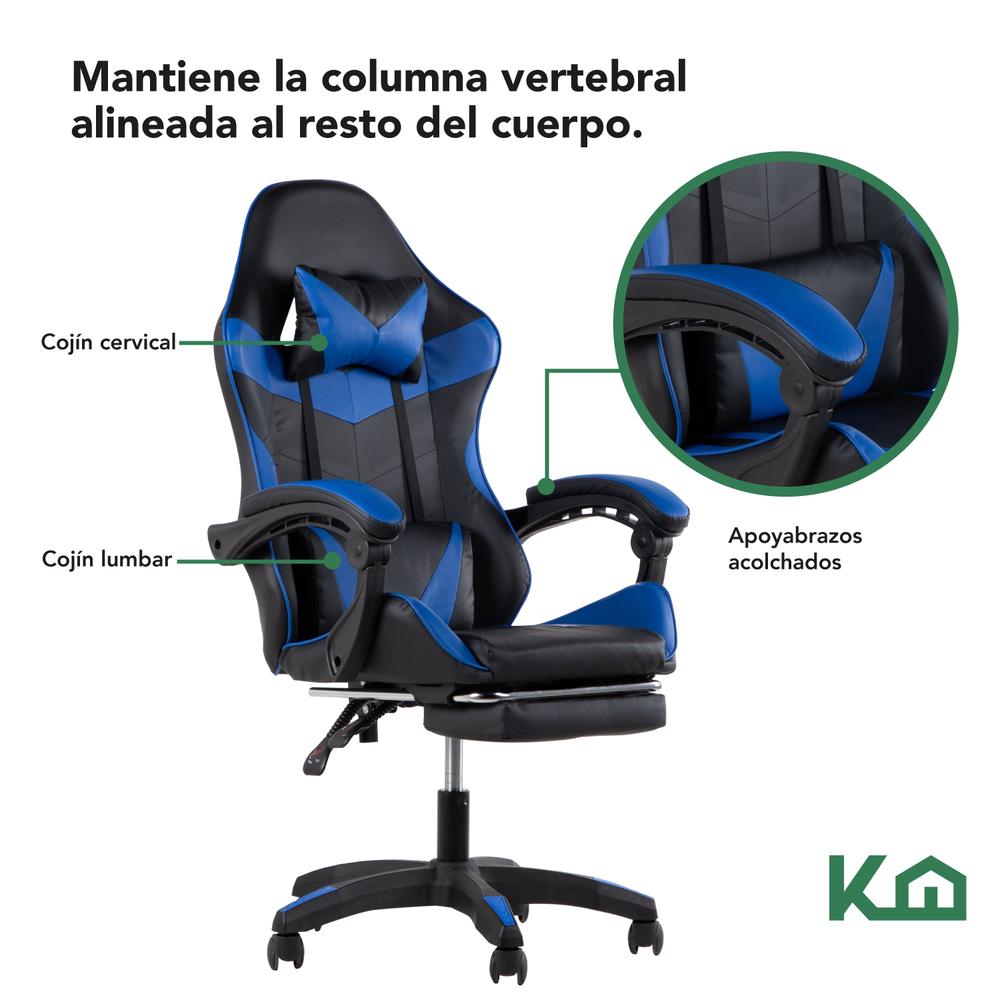 Foto 4 pulgar | Silla Gamer Ergonomica Reclinable Ajustable Escritorio Hogar