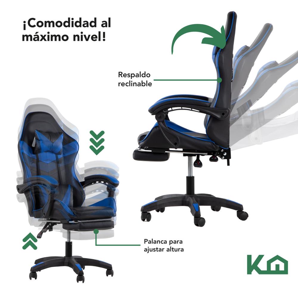 Foto 5 pulgar | Silla Gamer Ergonomica Reclinable Ajustable Escritorio Hogar