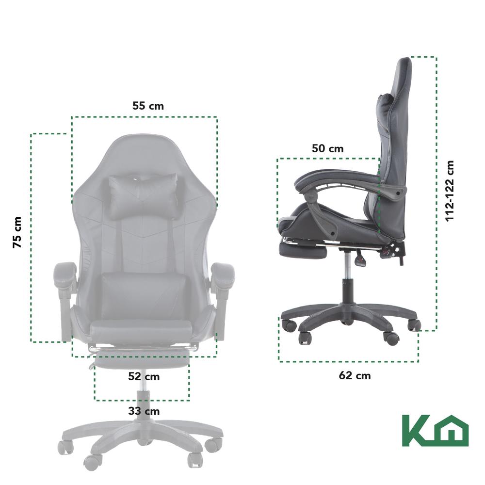 Foto 6 pulgar | Silla Gamer KingsHouse Ajustable