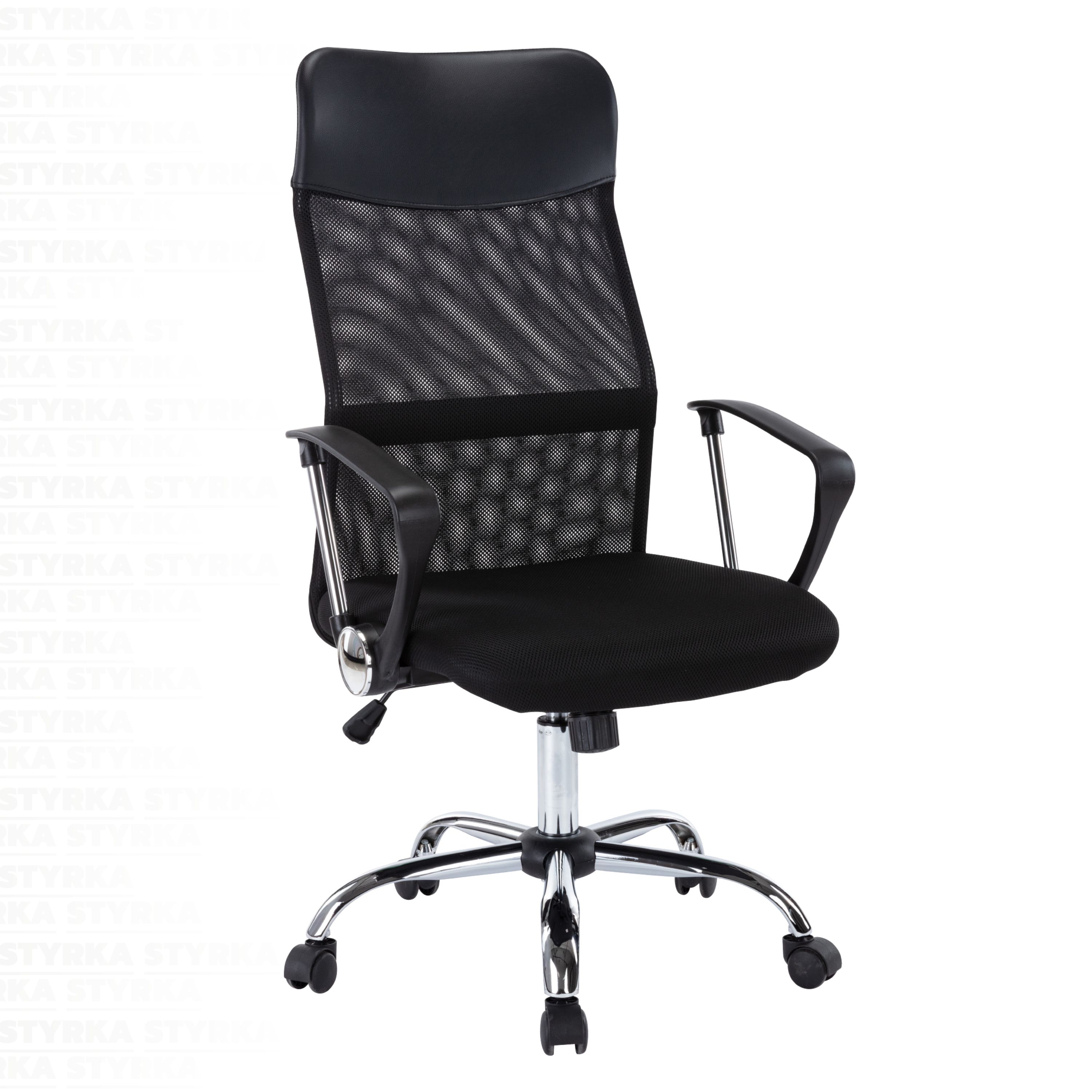 Silla de Oficina Ergonómica Styrka Génova Negra