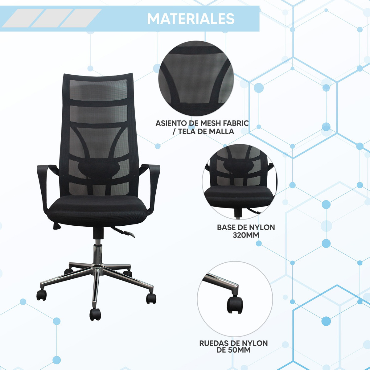Foto 8 pulgar | Silla Ergonómica Jauz J0026 Negra