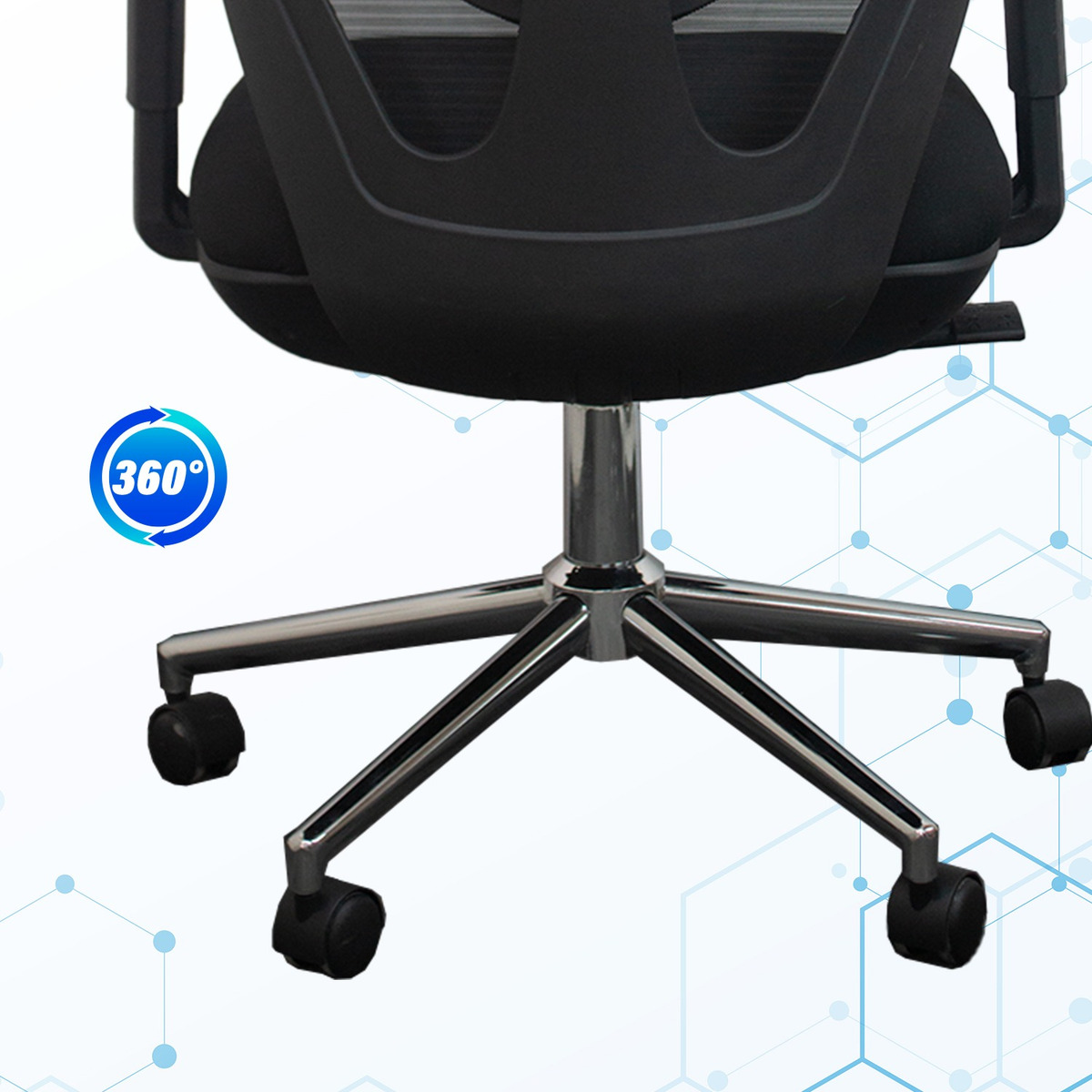 Foto 4 pulgar | Silla Ejecutiva con Respaldo y Giro Jauz J0022 Negra