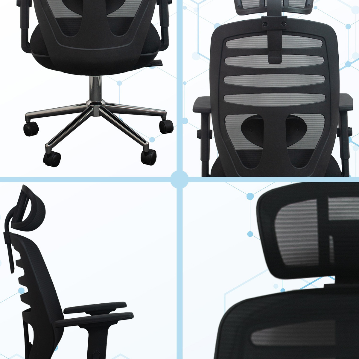 Foto 5 | Silla Ejecutiva con Respaldo y Giro Jauz J0022 Negra
