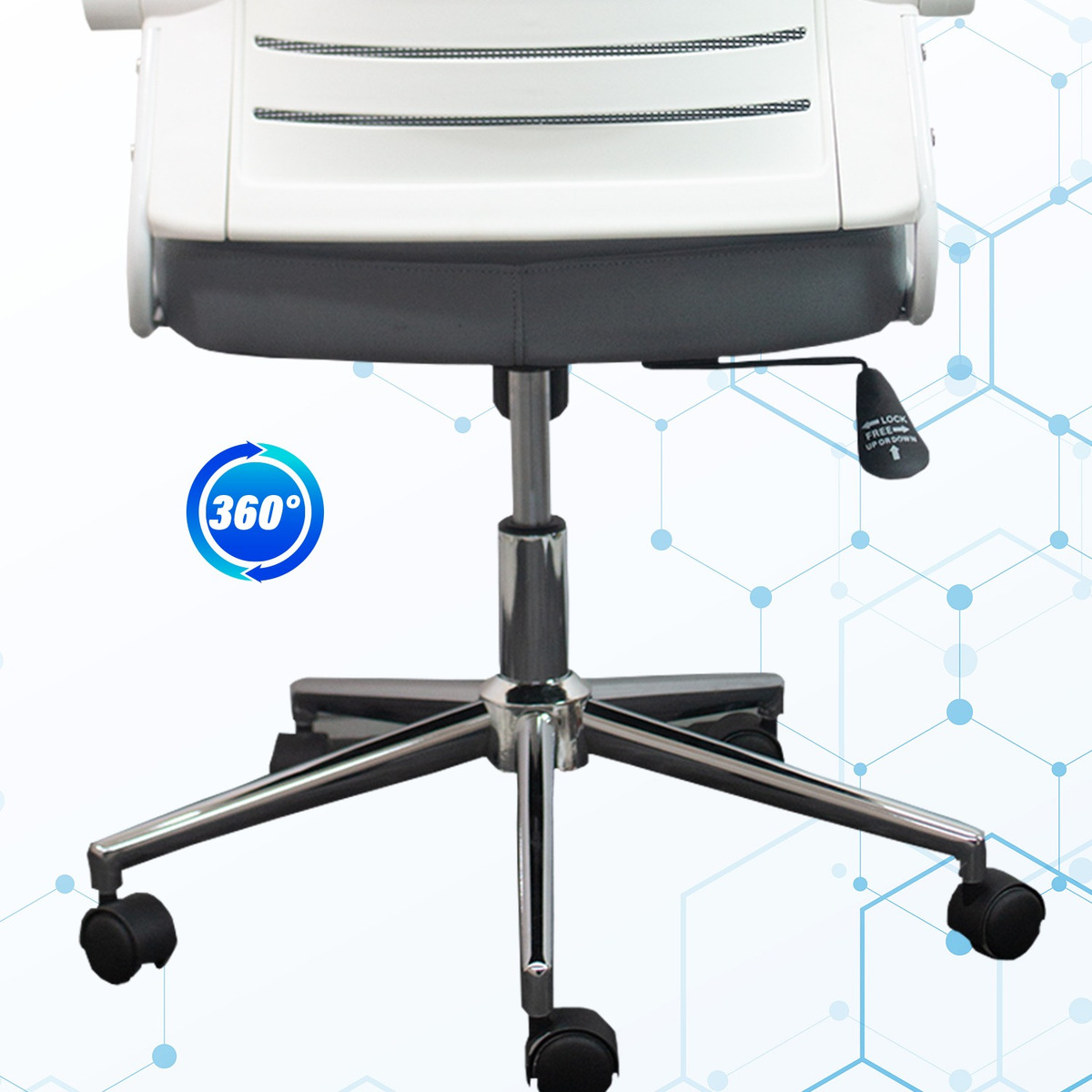 Foto 4 pulgar | Silla con Respaldo Bajo Diseño Curvo Jauz J0038 Blanca