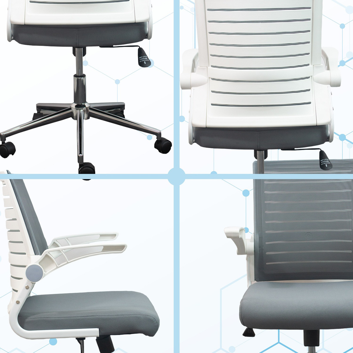 Foto 5 pulgar | Silla con Respaldo Bajo Diseño Curvo Jauz J0038 Blanca