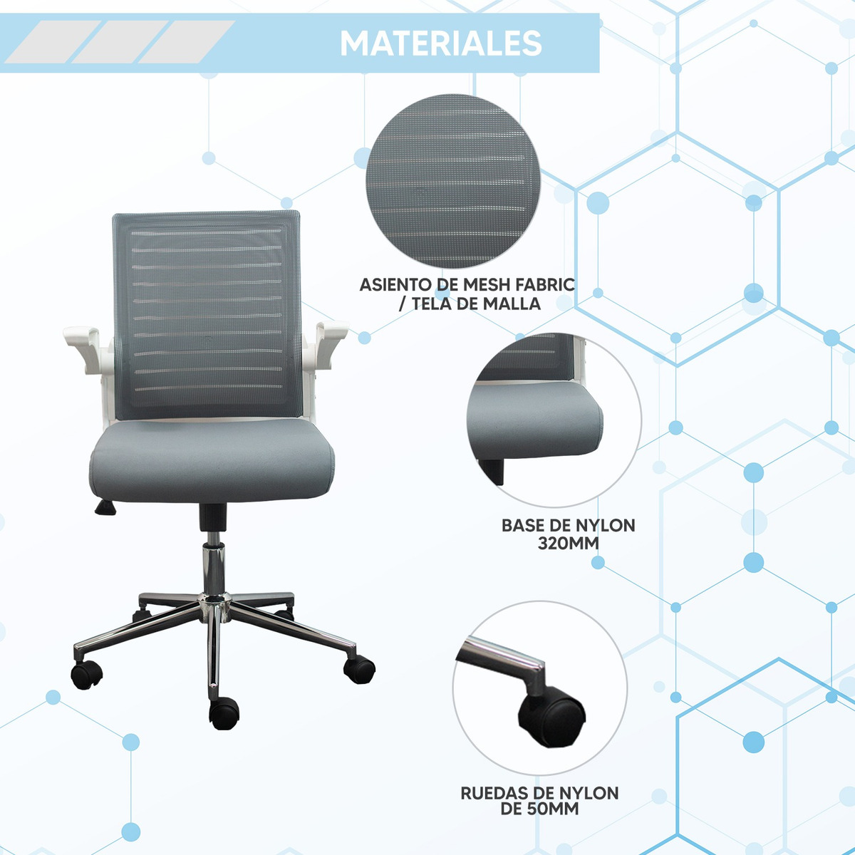 Foto 8 pulgar | Silla con Respaldo Bajo Diseño Curvo Jauz J0038 Blanca