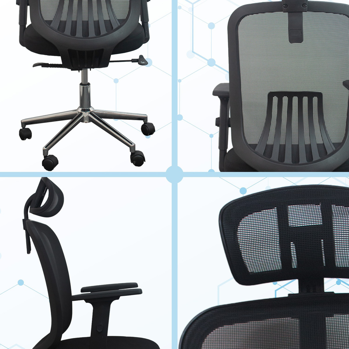 Foto 5 pulgar | Silla de Escritorio Ergonómica con Reclinación Tipo Alfa Jauz Improvement  J0025 Negra