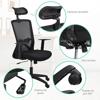 Foto 5 | Silla Ejecutiva Eke Life Home color Negro