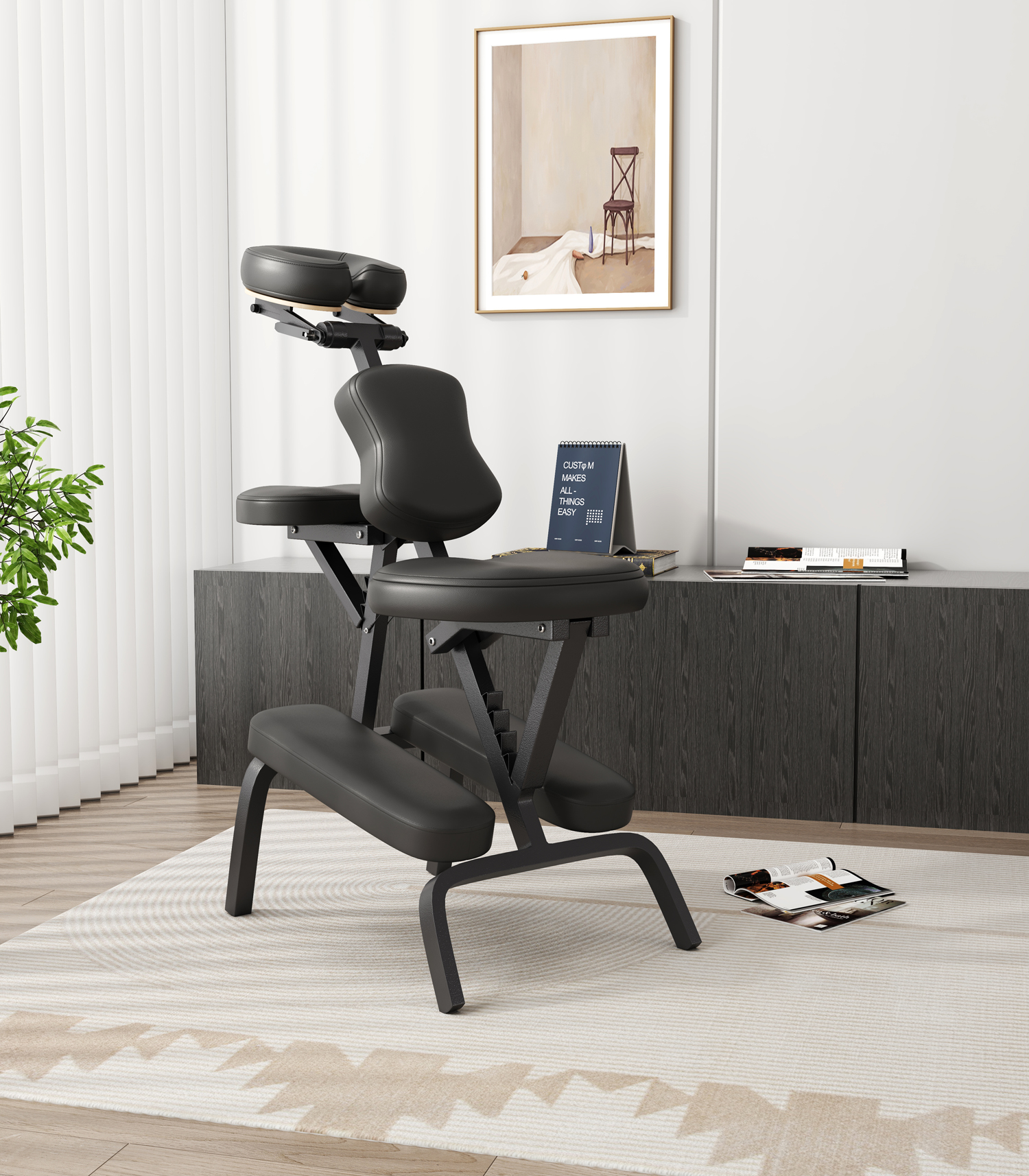 Foto 1 | Silla Masaje Tatoo Plegable Confort Premium Shiatsu Vinil