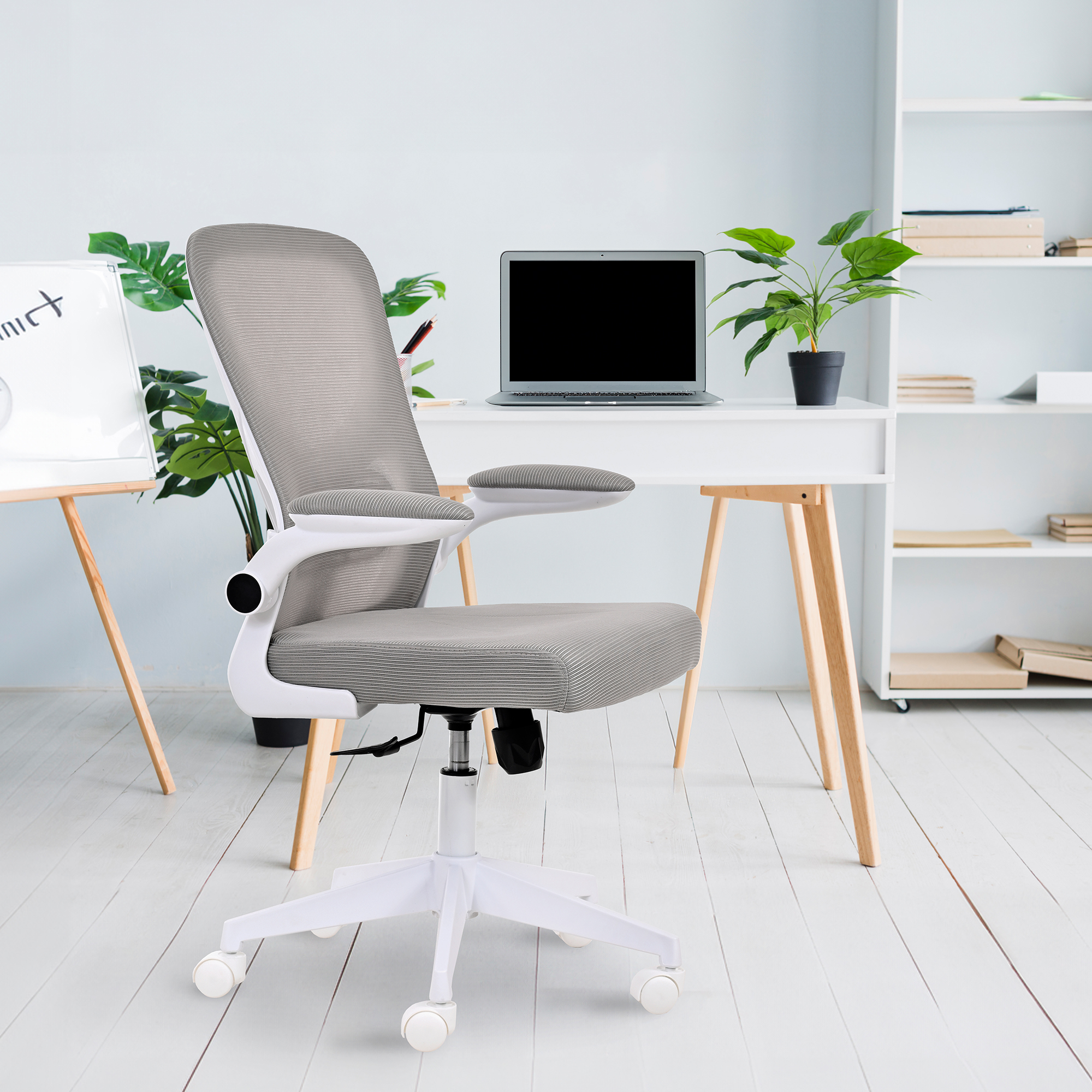 Foto 1 | Silla Ejecutiva para Escritorio EKE Life Home Gris Ergonómica Mesh