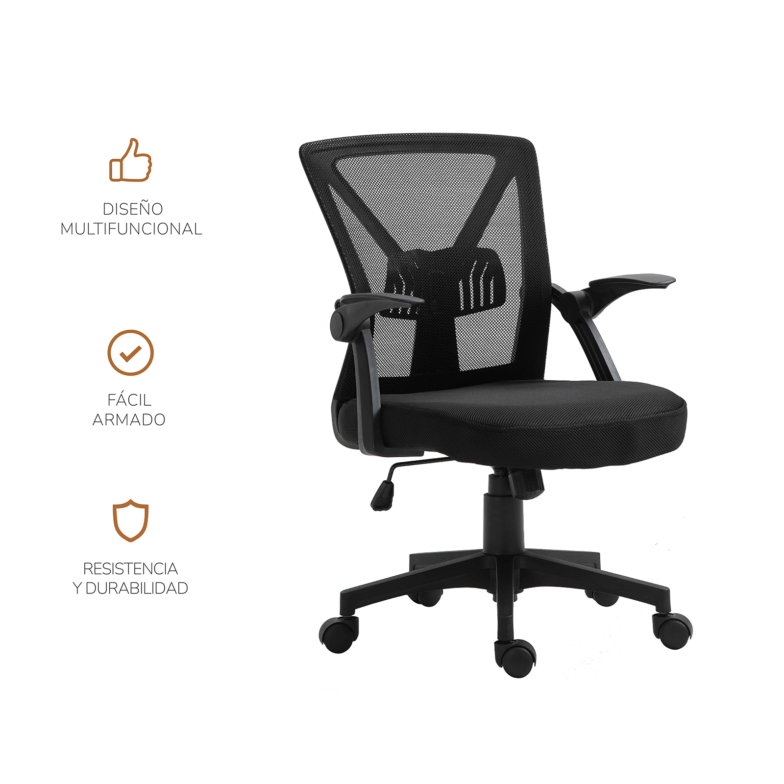 Foto 7 pulgar | Silla de Oficina Top Living Af-c4203 Negra