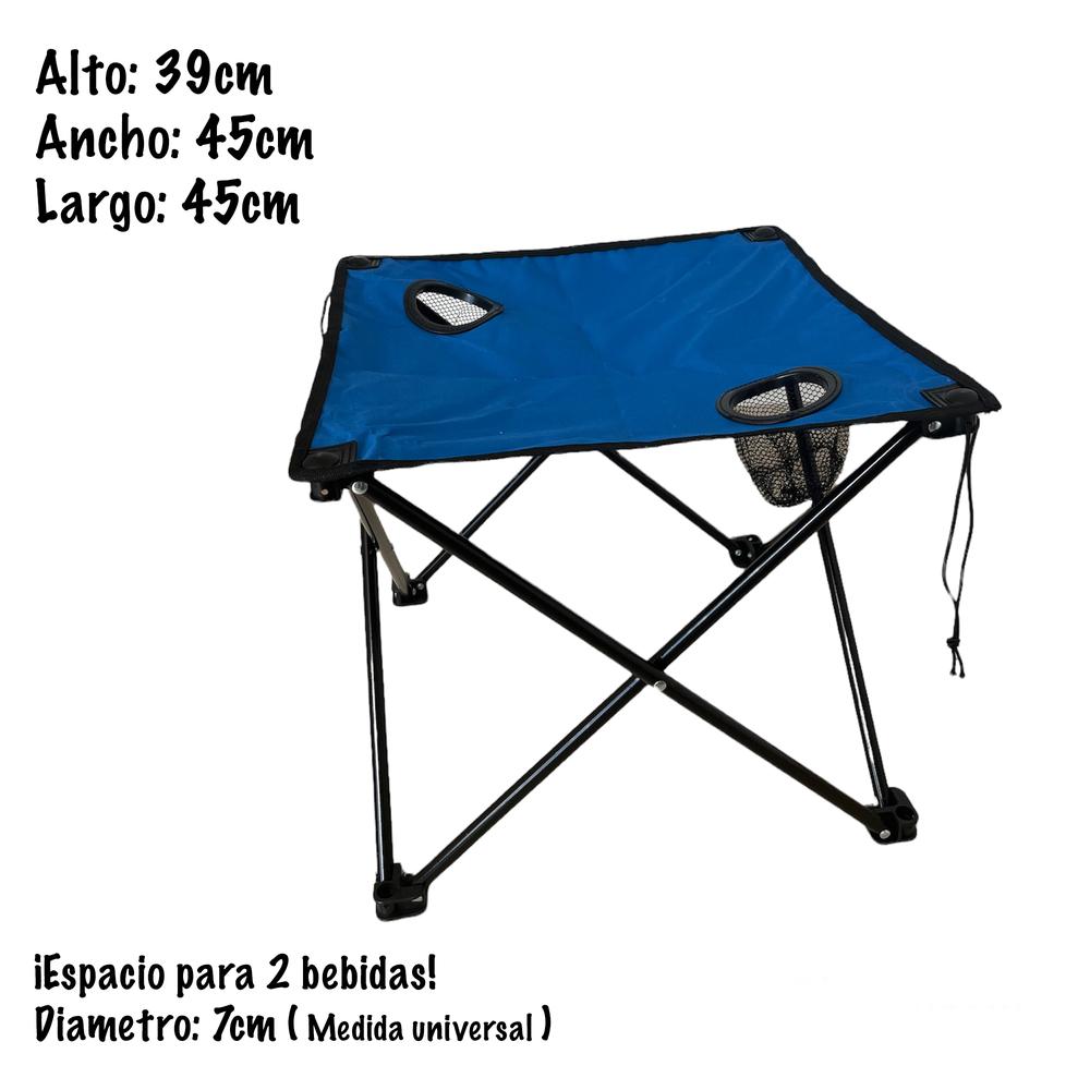 Foto 6 pulgar | 2 Sillas Playera Plegable Para Camping Jardin Con Mesa