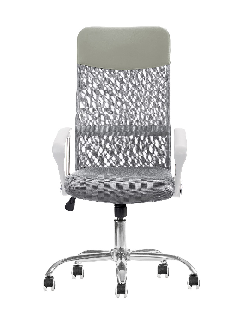 Foto 2 pulgar | Silla Ejecutiva Para Oficina Tapizado Mesh Ergonómica Economalla Blanca