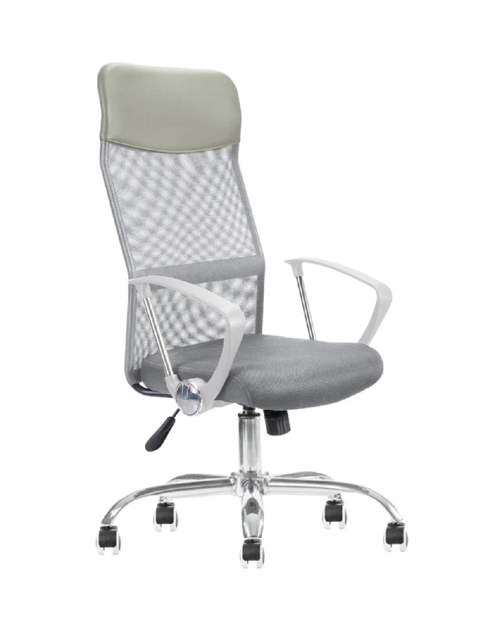 Foto 3 pulgar | Silla Ejecutiva Para Oficina Tapizado Mesh Ergonómica Economalla Blanca