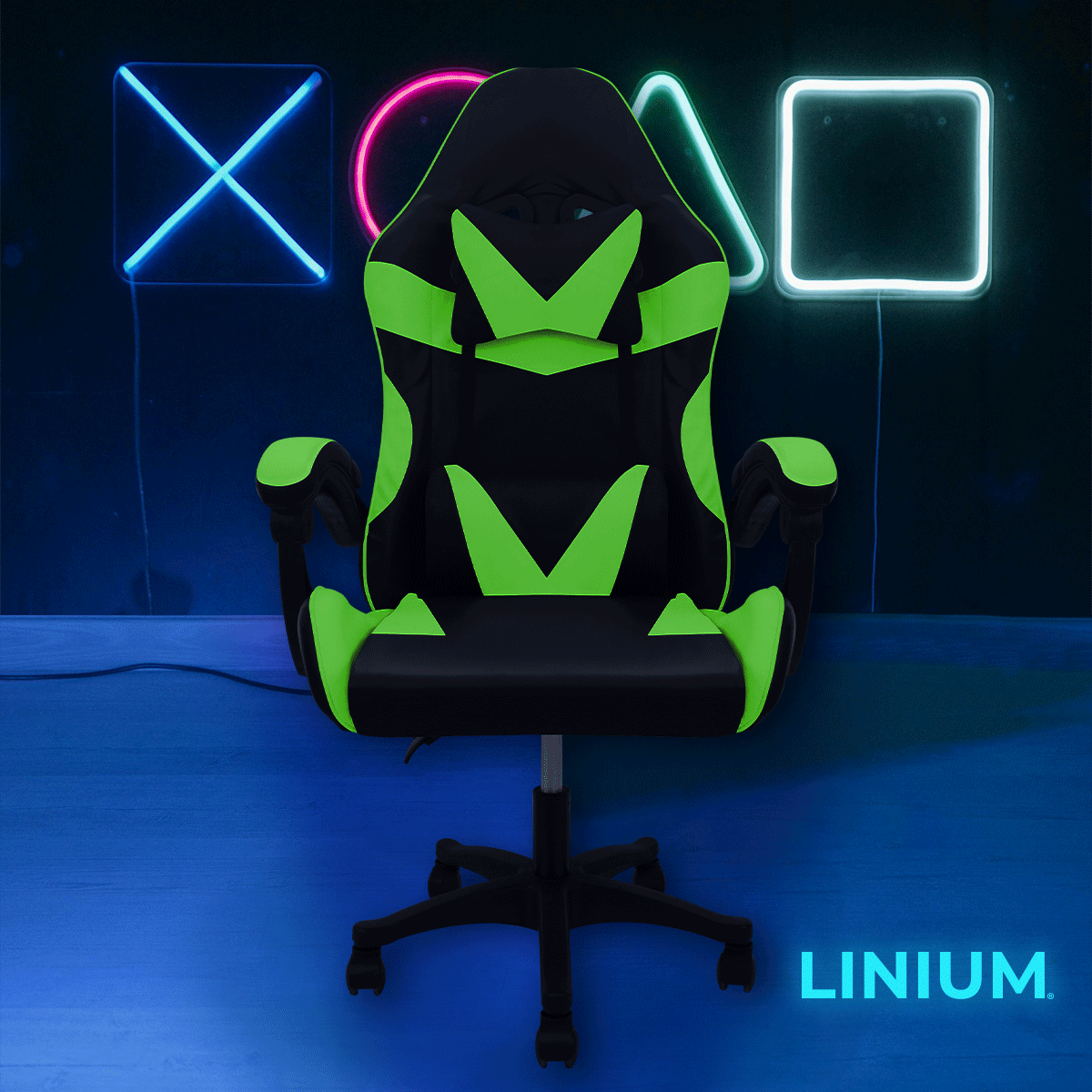 Foto 4 pulgar | Silla Gamer de Oficina Linium Ergonómica Super Cómoda Verde