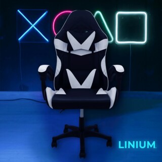 Foto 3 | Silla Gamer Linium Super Cómoda Blanca