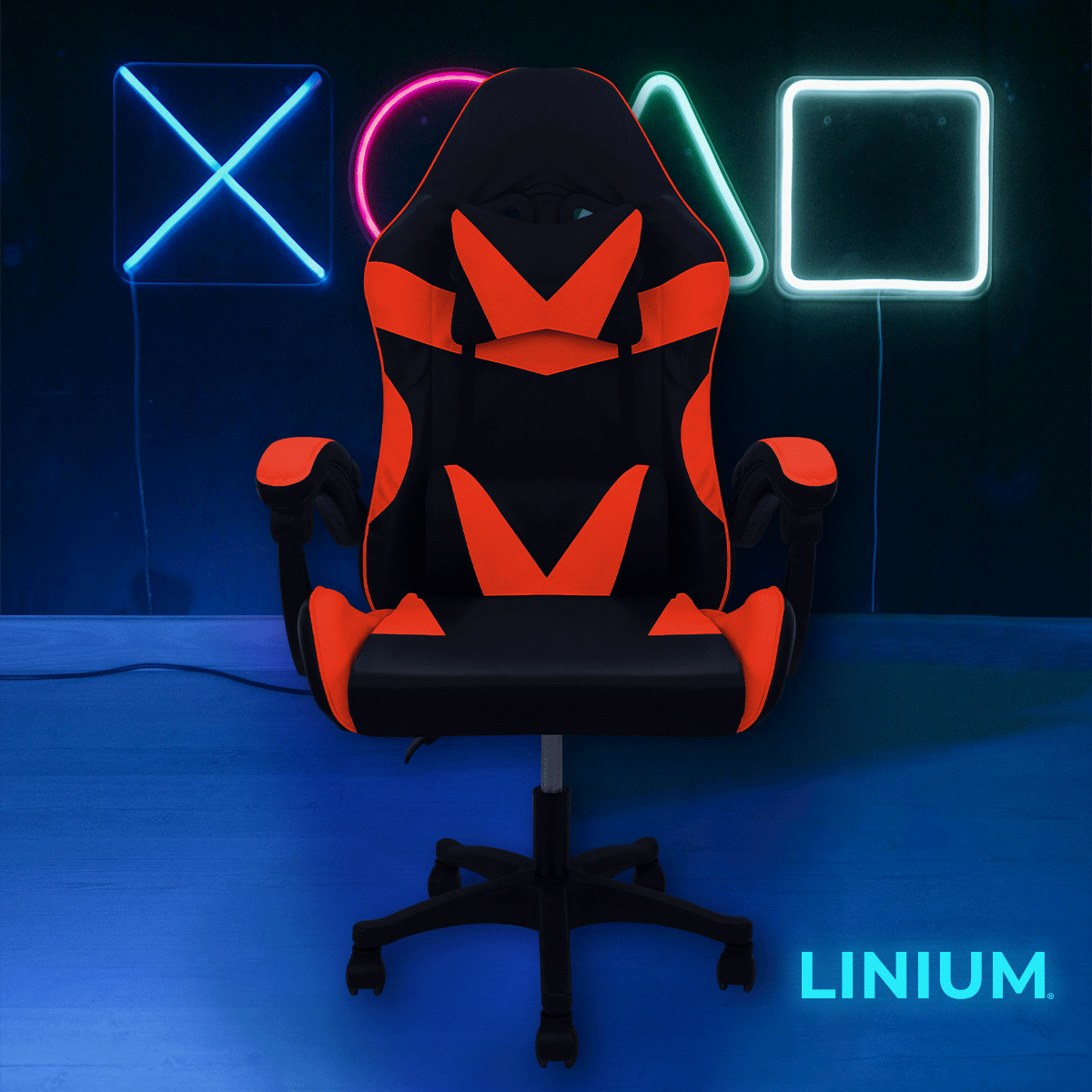 Foto 4 pulgar | Silla Gamer Linium Anaranjada