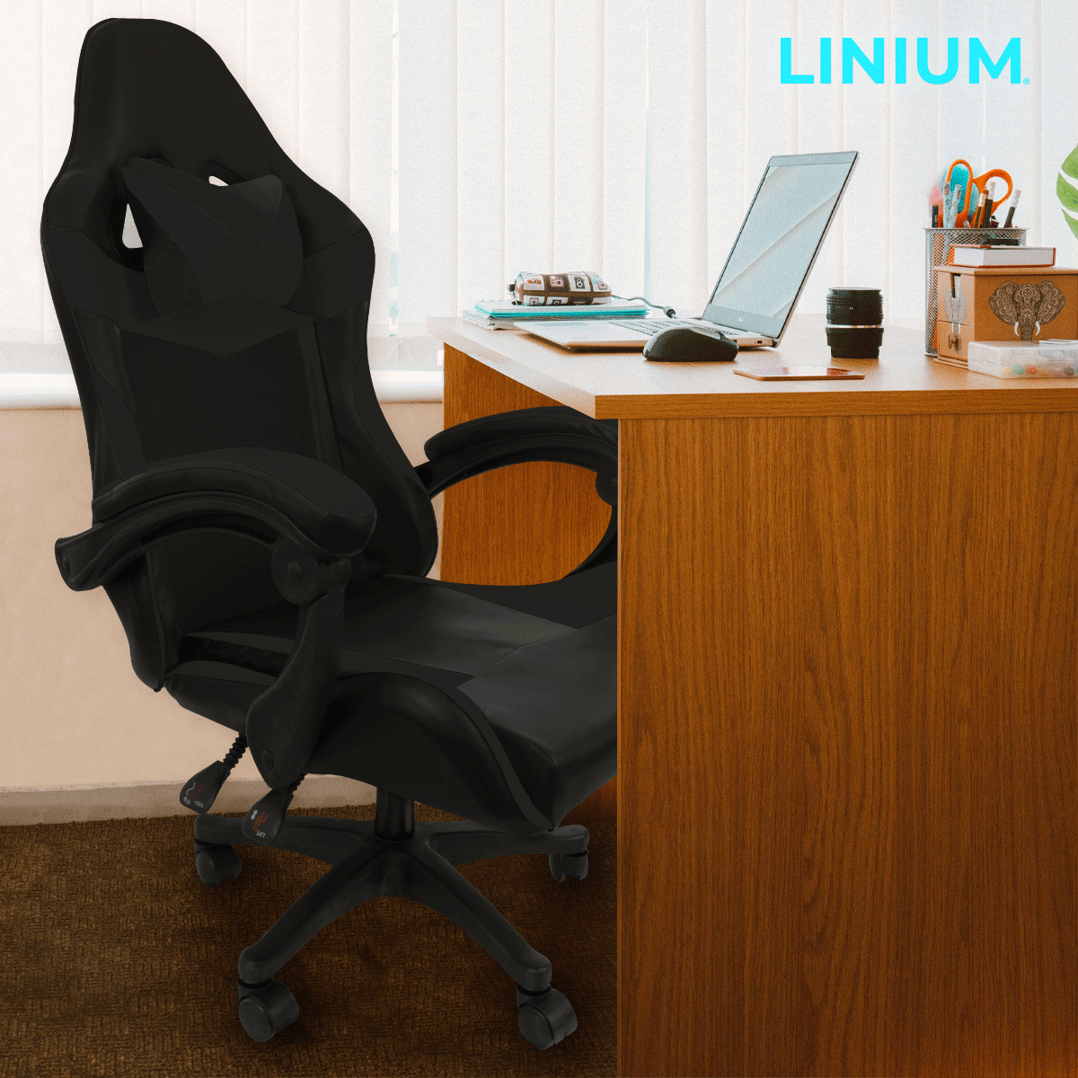 Foto 8 pulgar | Silla Gamer Linium Negra