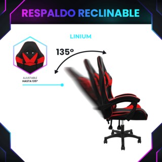 Foto 5 | Silla Gamer Linium Roja