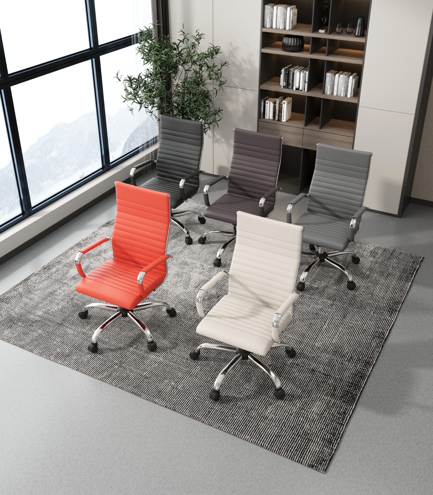 Foto 1 | Silla De Escritorio Eke Life Home Yx-9005 Ergonómica Blanca Con Tapizado De Cuero Sintético Y Mesh Y Tela