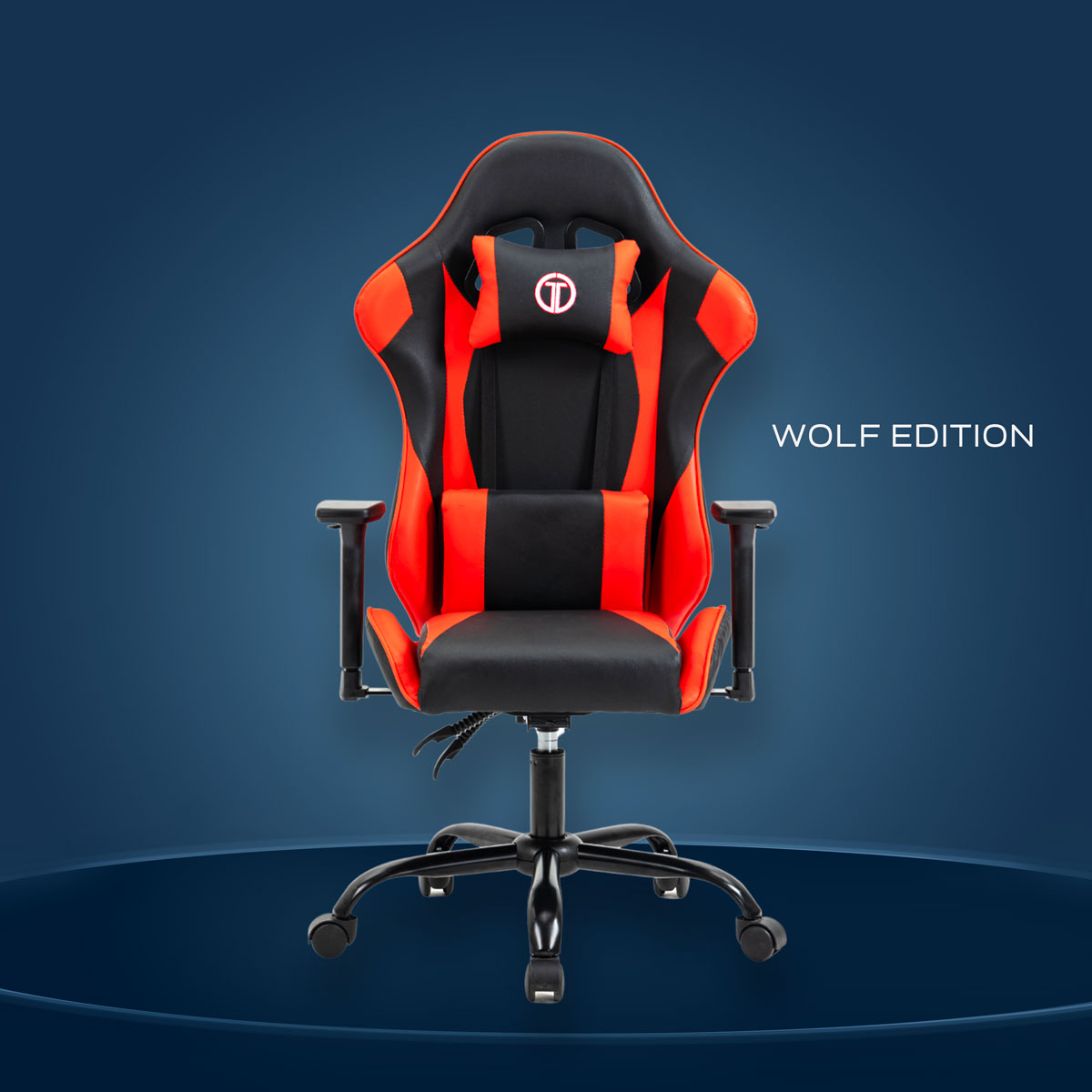 Foto 3 pulgar | Silla Gaming Sin Reposapies Wolf- Rojo