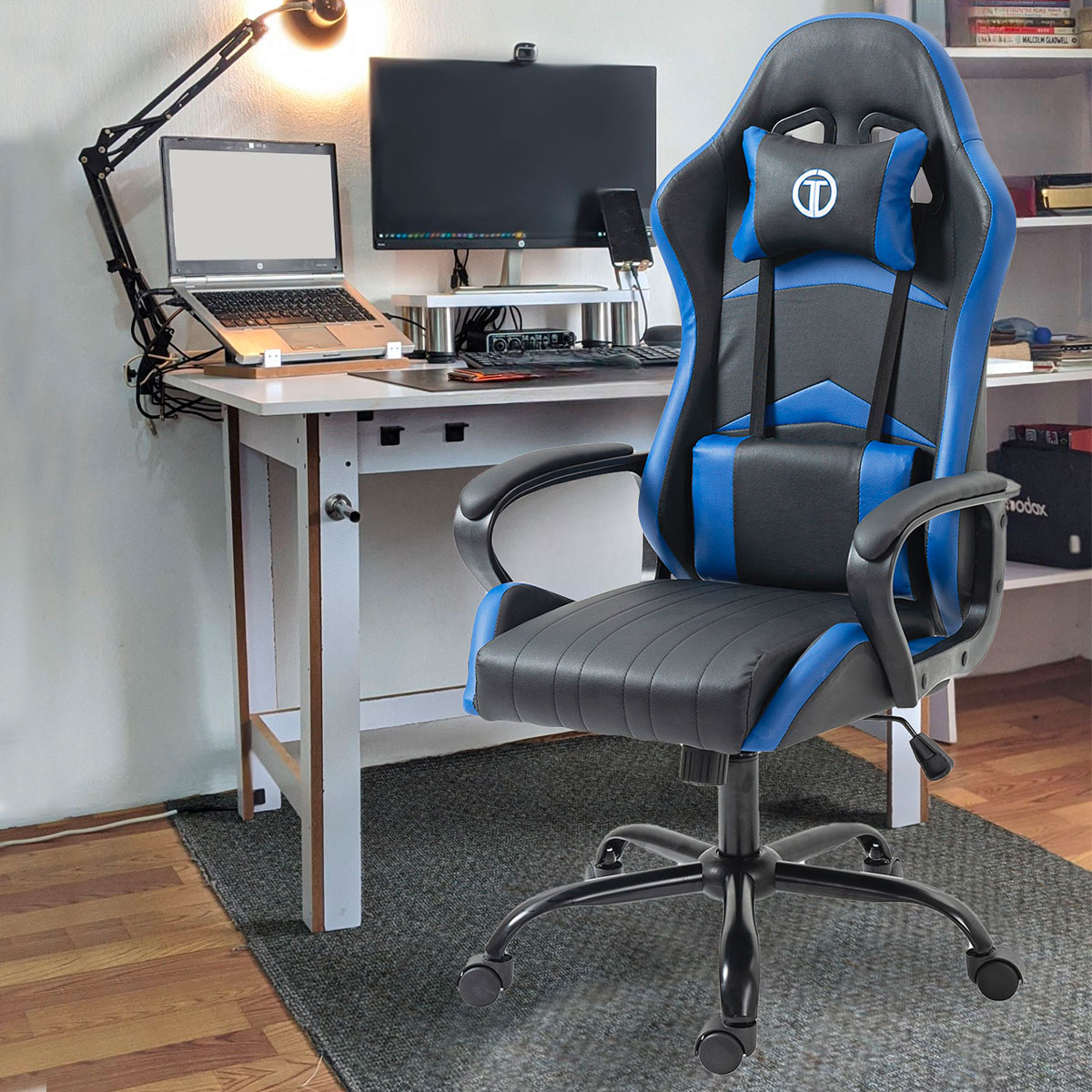 Silla Gaming Sin Reposapies Lion- Azul