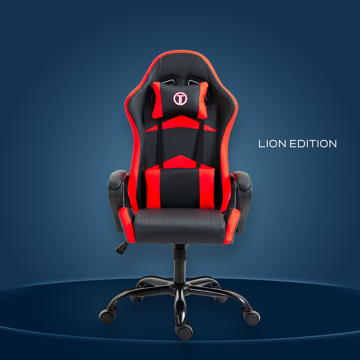 Foto 3 pulgar | Silla Gaming Sin Reposapies Lion- Rojo