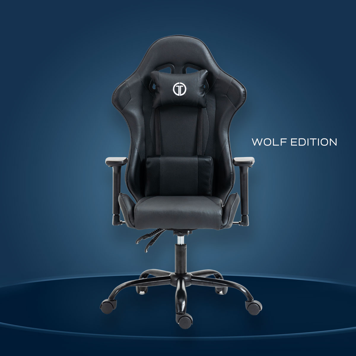 Foto 3 pulgar | Silla Gaming Sin Reposapies Wolf- Negro