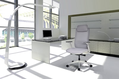 Foto 4 | Silla Ejecutiva Ergonómica con Cabecera Blanca