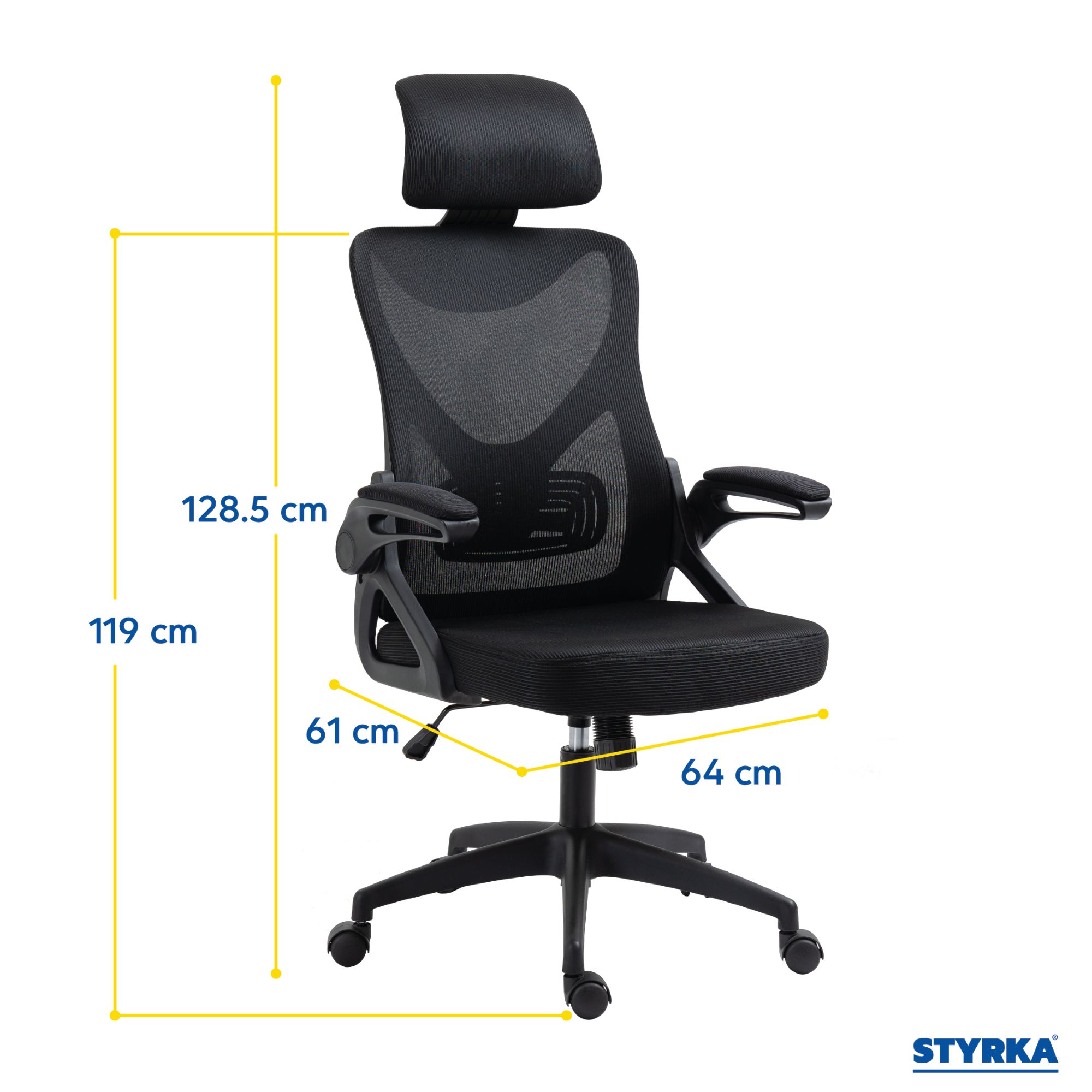 Foto 4 | Silla de Oficina Styrka Negra