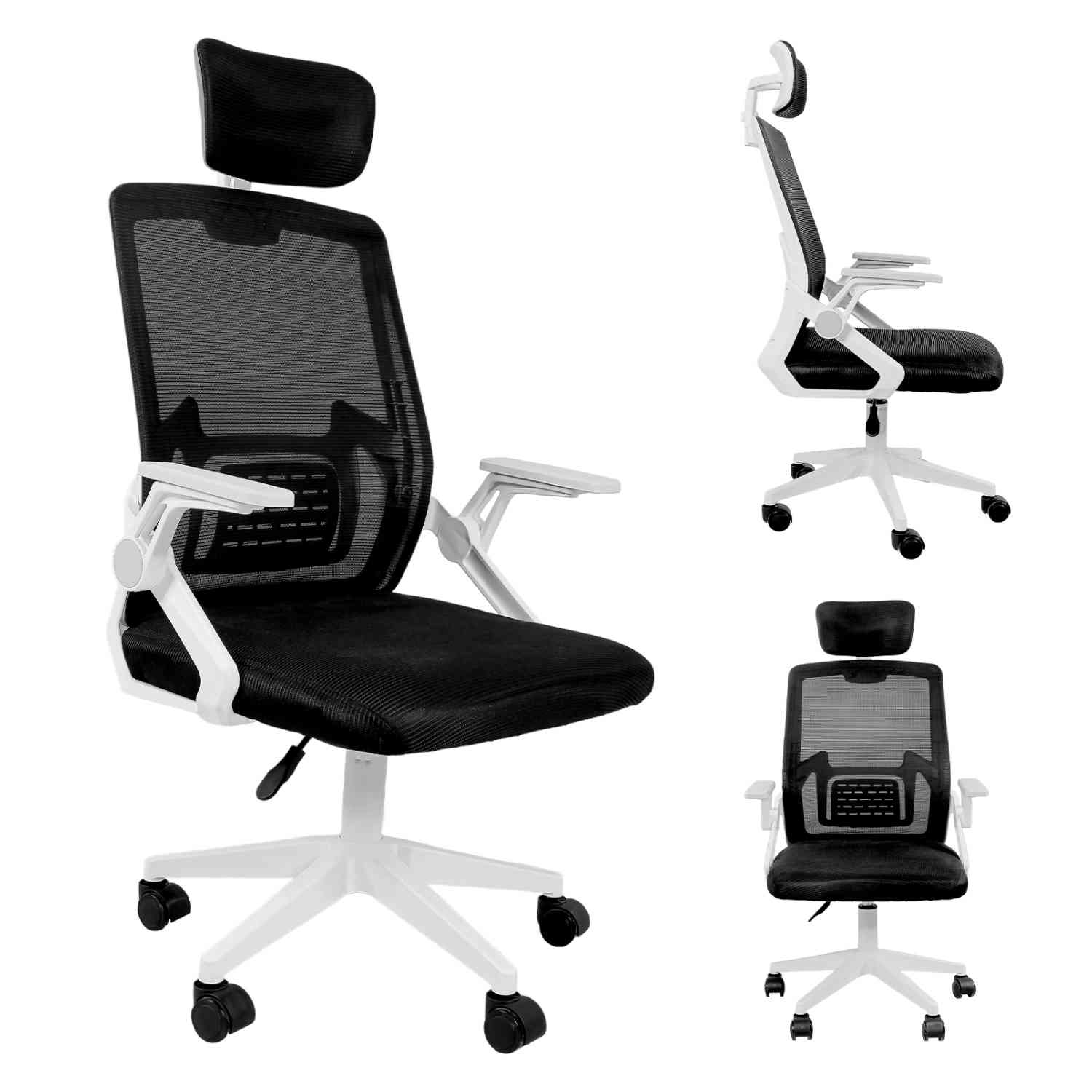 Foto 7 pulgar | Silla Oficina Ejecutiva Reclinable Ergonomica con Cabecera Negro