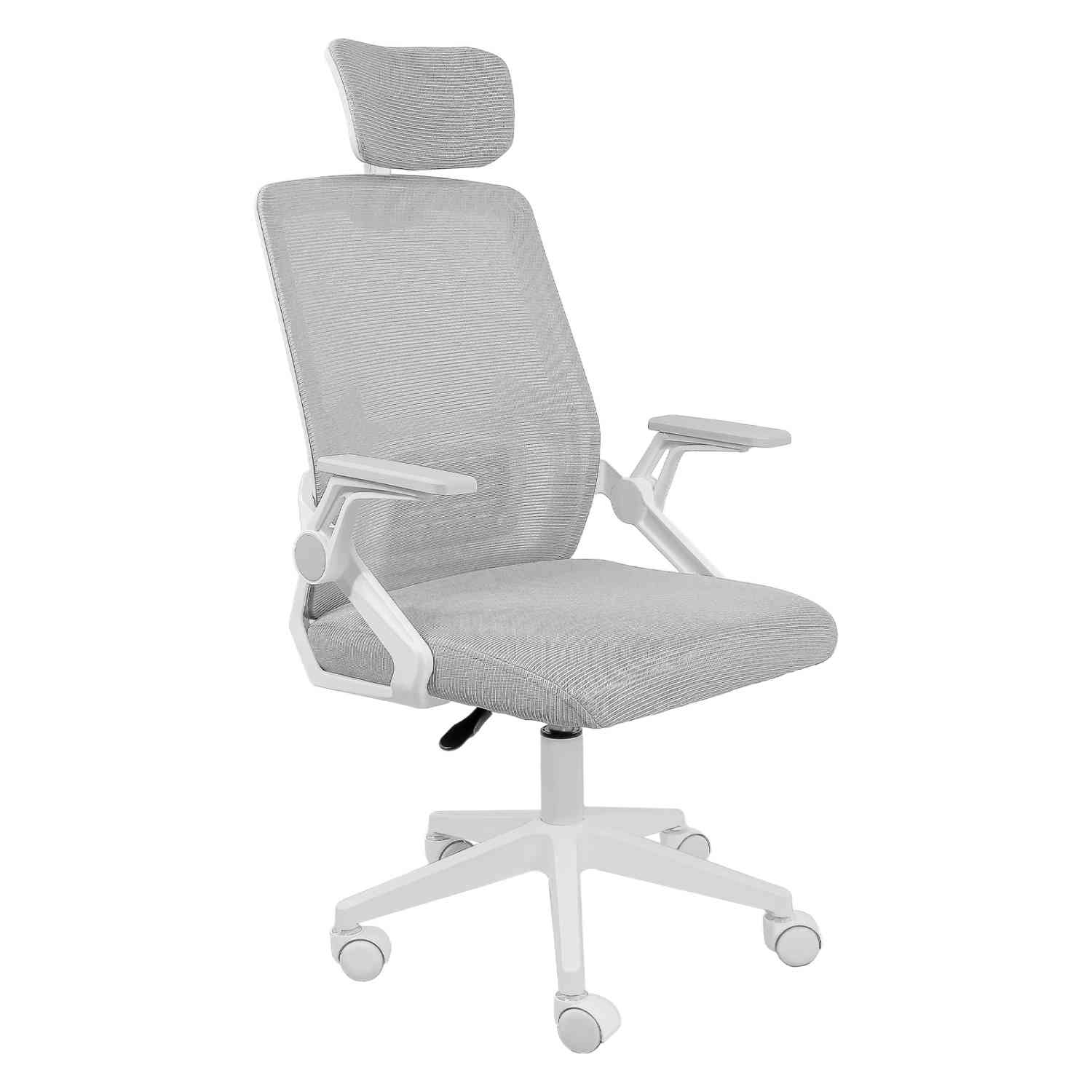 Silla Oficina Ejecutiva Reclinable Ergonómica Con Cabecera Gris