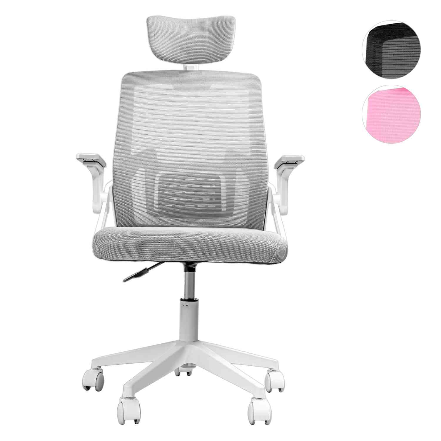Foto 8 pulgar | Silla Oficina Ejecutiva Reclinable Ergonómica Con Cabecera Gris