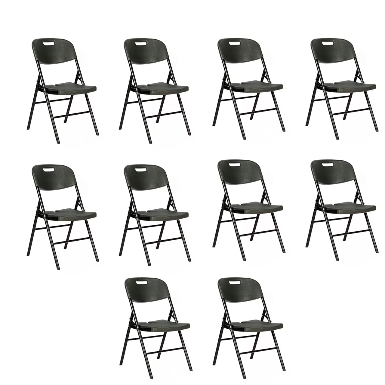 Set 10 Sillas Plegable Elegante Plástico para Fiesta $4,199
