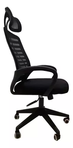 Foto 4 pulgar | Silla Alta Ejecutiva Malla Negra Ergonómica Soporte Cabeza