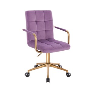 Foto 1 | Silla para Escritorio Euroluce Púrpura Terciopelo